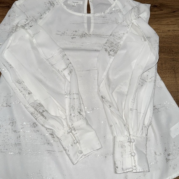 Maurices White Sequin Blouse - Picture 6 of 8